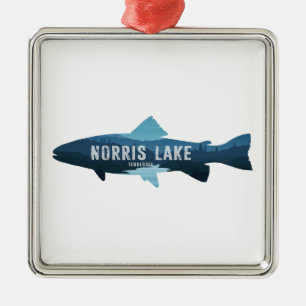 Norris Sjö Tennessee Fish Julgransprydnad Metall