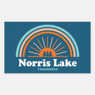 Norris Sjö Tennessee Rainbow Rektangulärt Klistermärke
