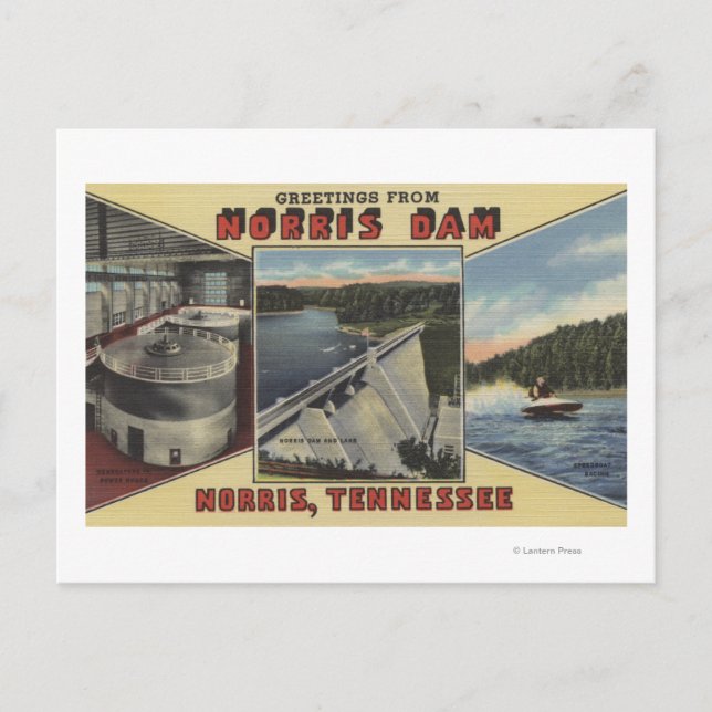 Norris, Tennessee - Hälsning från Norris Dam Vykort (Framsida)