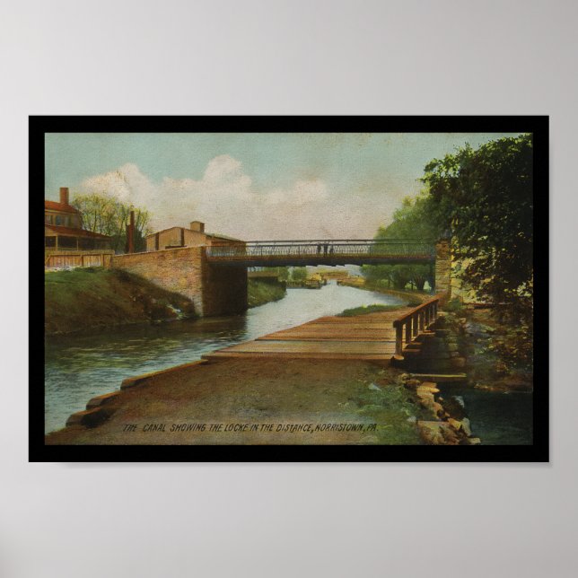 Norristown PA Canal Lock Pennsylvania Poster (Framsidan)