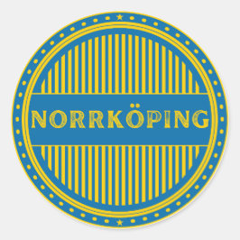 Norrköping City Pride Emblem – Swedish Identity Runt Klistermärke