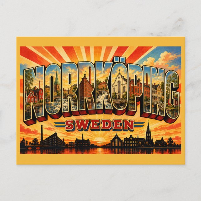 Norrköping Sveriges industriella arv Vykort (Framsida)