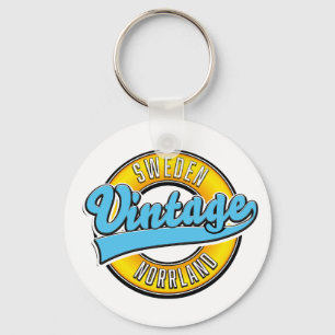 Norrland Sverige vintage stil logotyp Nyckelring