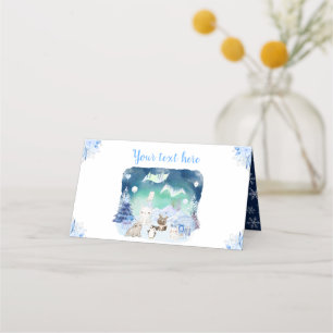 Norrljus Arktiska Djur Baby Shower Placeringskort