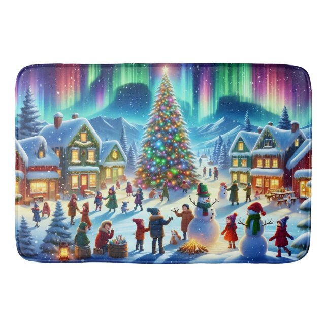 Norrljus Vinter Julfirande Badrumsmatta (Framsidan)