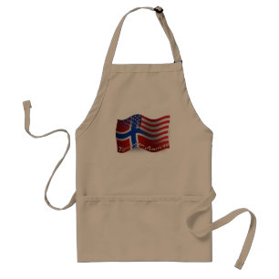 Norrman-Amerikan som vinkar flagga Förkläde