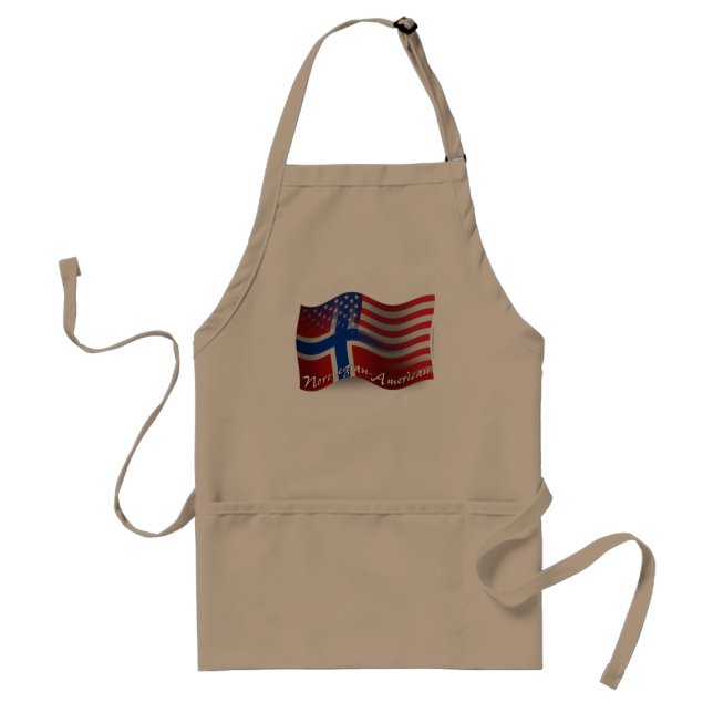 Norrman-Amerikan som vinkar flagga Förkläde (Framsidan)
