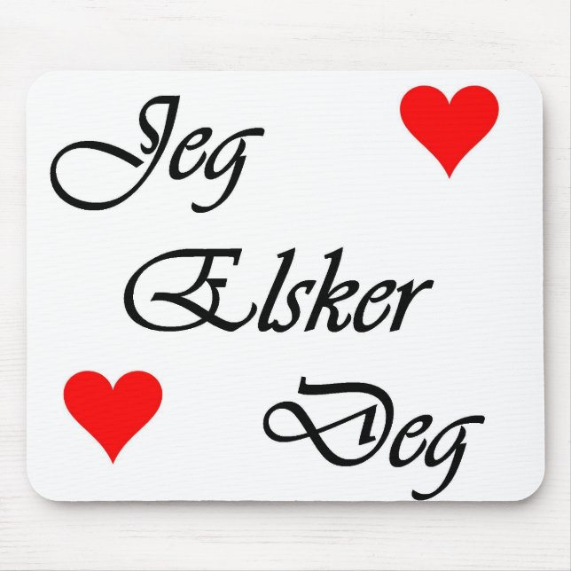 Norrmannen "älskar jag dig" den Norsk Jeg Elsker Musmatta (Framsidan)