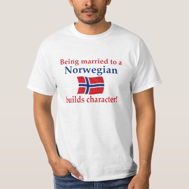 Norrmannen bygger teckenet t-shirt (Framsida)