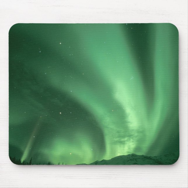 Norrsken, Aurora borealis, över förberg Musmatta (Framsidan)