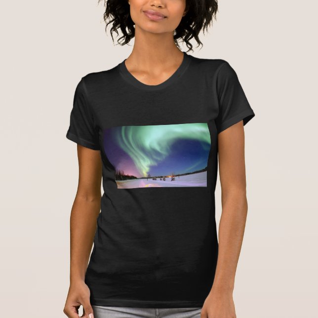 Norrsken eller nordligt ljus, Alaska T-shirt (Framsida)