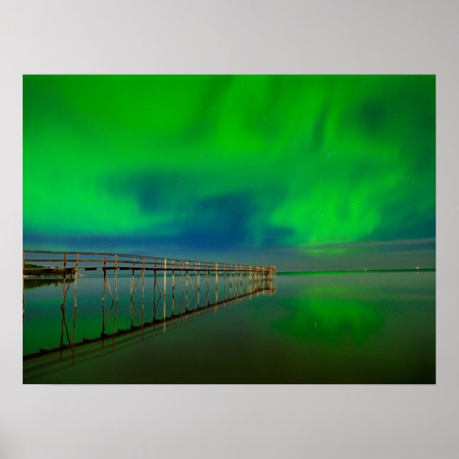 Norrsken | Lake Winnipeg Kanada, Manitoba Poster (Framsidan)