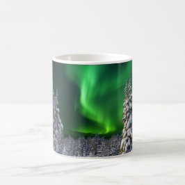 Norrsken på vintern kaffemugg