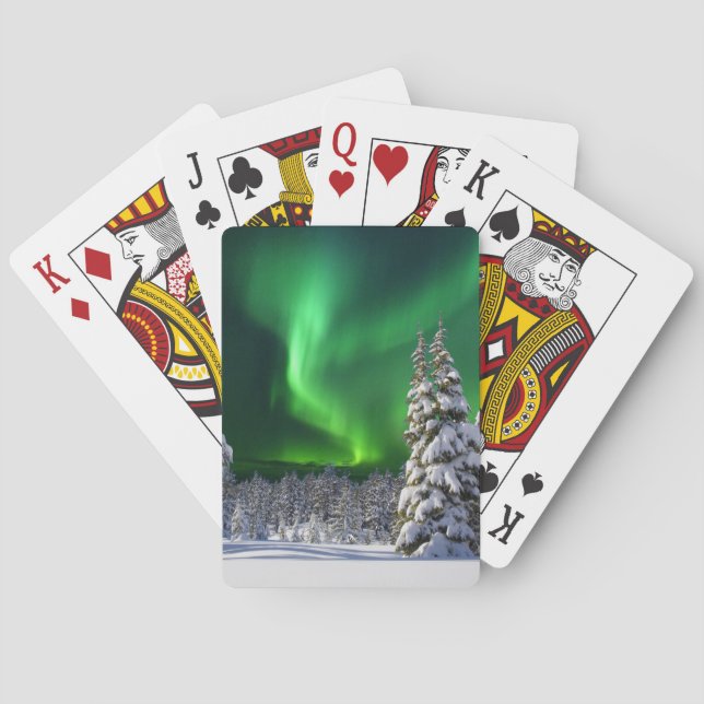 Norrsken under vintern casinokort (Baksidan)