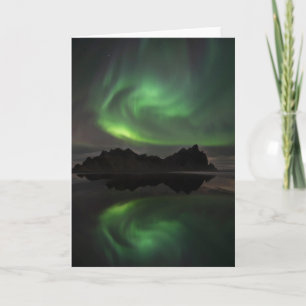 Norrsken Vestrahorn Beach Hofn, Island Kort