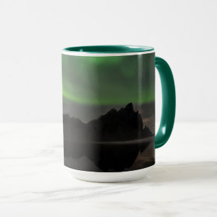 Norrsken Vestrahorn Beach Hofn, Island Mugg