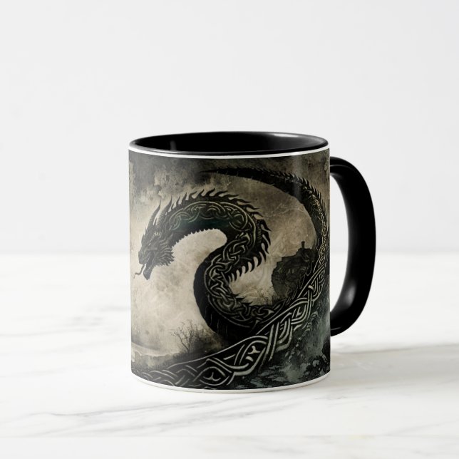 Norse Dragon Viking Samhain Halloween Mugg (Framsida höger)