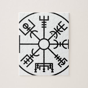 Norse för det vegvisirViking symbolet skyddar Odi Pussel