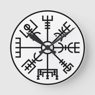 Norse för det vegvisirViking symbolet skyddar Odi Rund Klocka