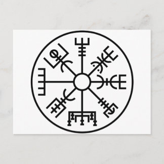 Norse för det vegvisirViking symbolet skyddar Odin Vykort