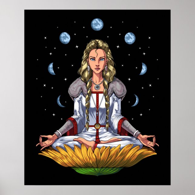 Norse Goddess Freyja Poster (Framsidan)