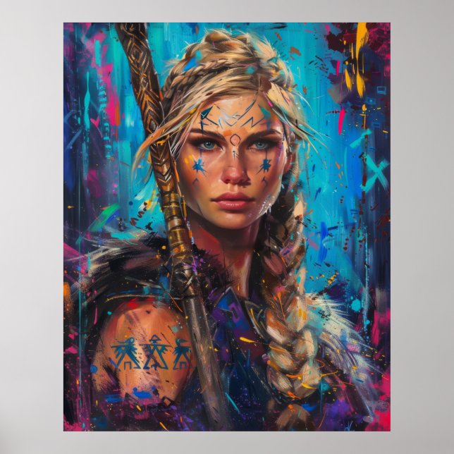 Norse Goddess Freyja - Valkyries Blondes drottning Poster (Framsidan)