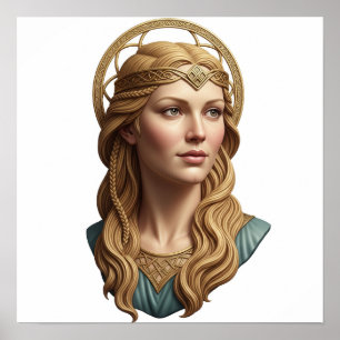 Norse Goddess Sif Porträtt Poster