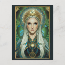 Norse Goddess Sigyn Art Postcard Paint Version Vykort