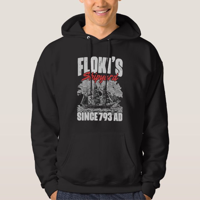 Norse Mythology Floki Shipbuilding der Flokis Ship Hoodie (Framsida)
