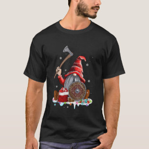 Norse Mythology Red Hat Gnome Beard Viking Christm T Shirt