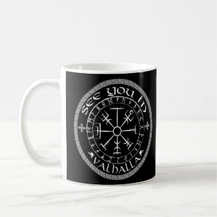 Norse Mythology ser dig i Valhalla Vegvisir Vikin Kaffemugg