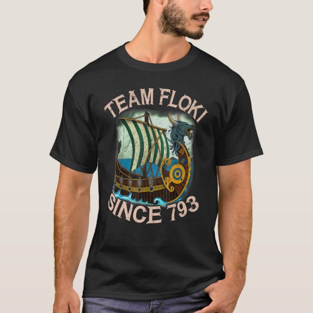 Norse Mythology Viking Frakt Team Floki sedan 793  T Shirt (Framsida)