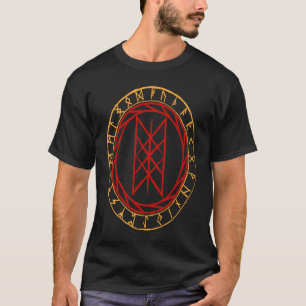 Norse Mythology Wyrd Webben Yggdrasil Rune Circle T Shirt