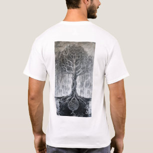 Norse Mythology Yggdrasil Träd Traditional Paintin T Shirt
