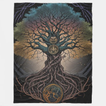 Norse Mythology Yggdrasill Träd Blanket