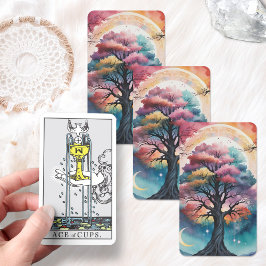 Norse Pagan Rainbow Yggdrasil Livets träd Vibrant Casinokort
