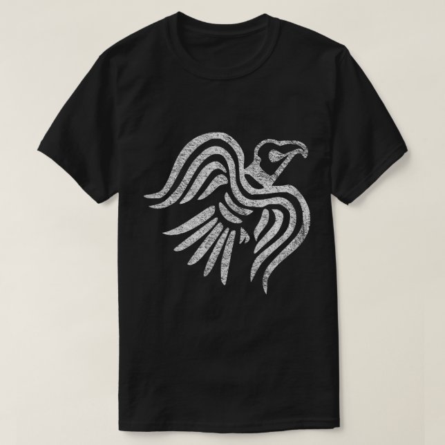 NORSE RAVEN BANNER VIKING FLAGGA SCANDINAVIAN DENM T SHIRT (Design framsida)