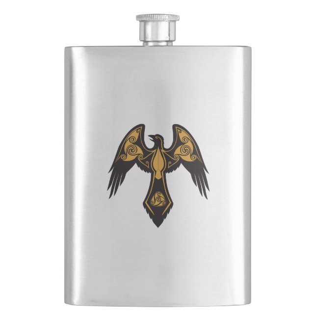 Norse Raven Flask Fickplunta (Framsidan)