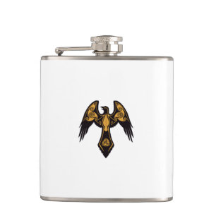 Norse Raven Flask Fickplunta