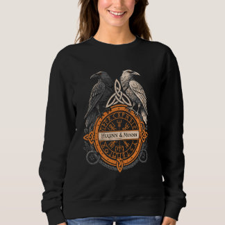 Norse Raven Huginn och Muninn Celtic Vegvisir Viki T Shirt