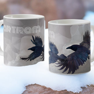 Norse Ravens Mythology Art - Huginn & Muninn - Kaffemugg