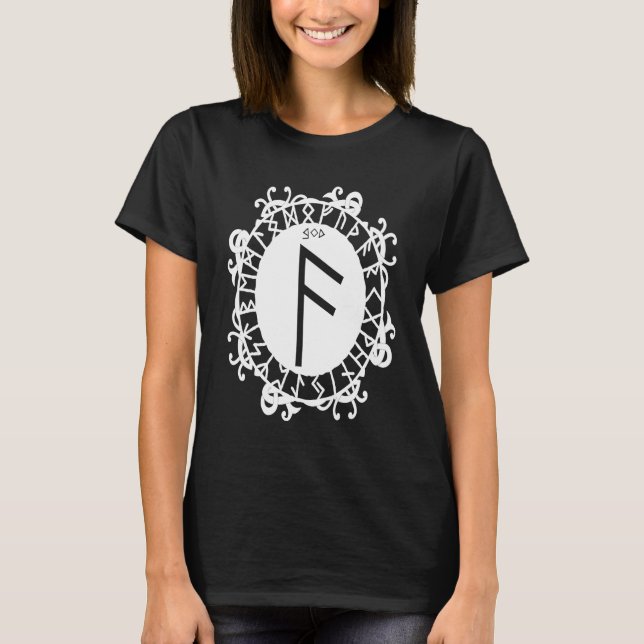 Norse Rune ANSUZ Viking Rune Symbol Celtic Rune Gl T Shirt (Framsida)