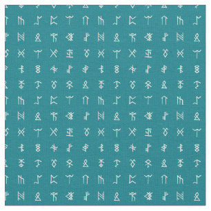 Norse Runes Symbol Mönster Fabric Tyg