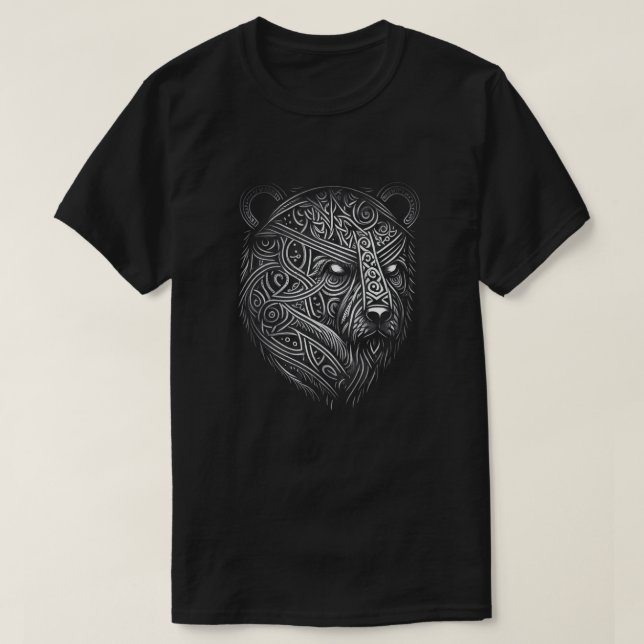 Norse Stil Bear Tattoo Viking Ursa Wildlife Anima T Shirt (Design framsida)