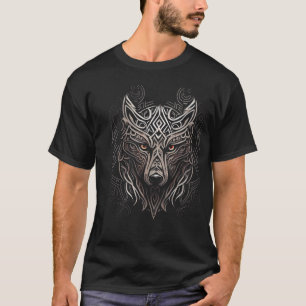 Norse Stil Viking Varg Tatto Wildlife Animal V22 T Shirt