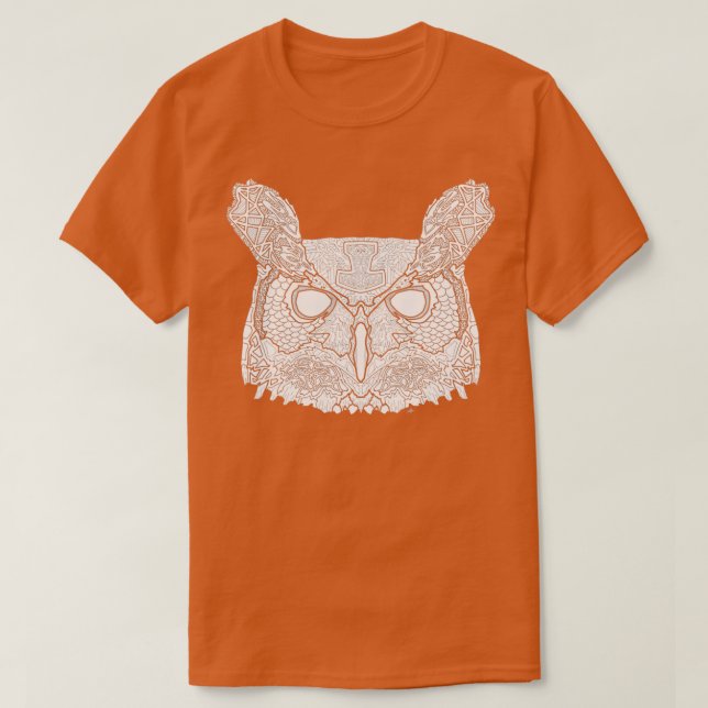 Norse Underbar Horned Uggla White T Shirt (Design framsida)