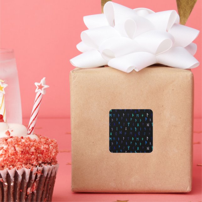 Norse vid nattfästingar fyrkantigt klistermärke (Part)