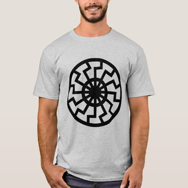 Norse Viking Esoteric Sol Wheel T Shirt (Framsida)