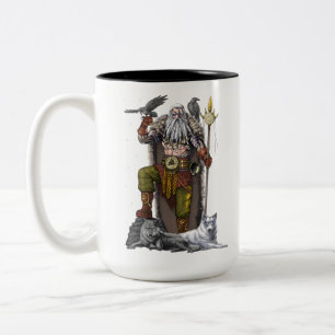 Norse Viking Gud Odin Två-Tonad Mugg