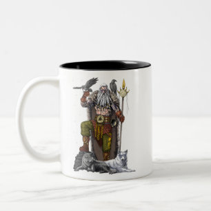 Norse Viking Gud Odin Två-Tonad Mugg